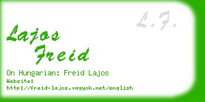 lajos freid business card